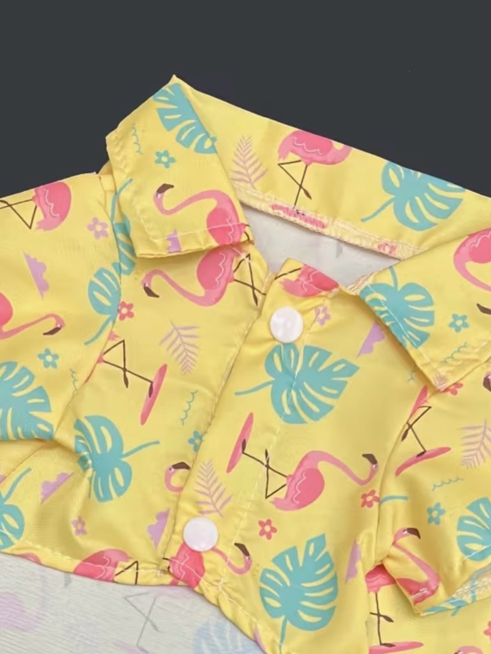 🩷 FREE WITH ANY PURCHASE Flamingo Tropical Hawaiian Pet Dog Cat Shirt Sz L or XL - Picture 5 of 8